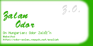 zalan odor business card